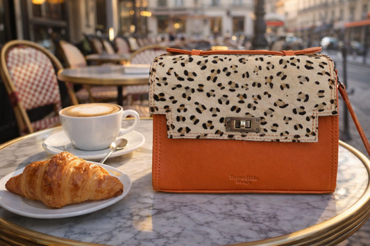 Leopard orange bag