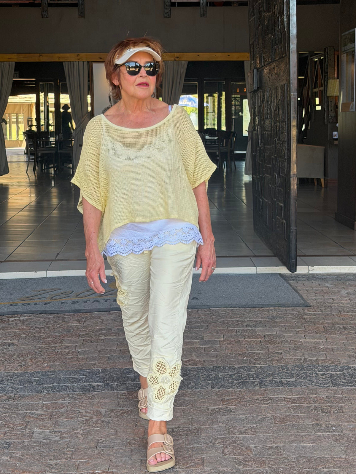 Embroided Magic Pants Yellow