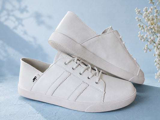 Vicki white stripe julz sneaker