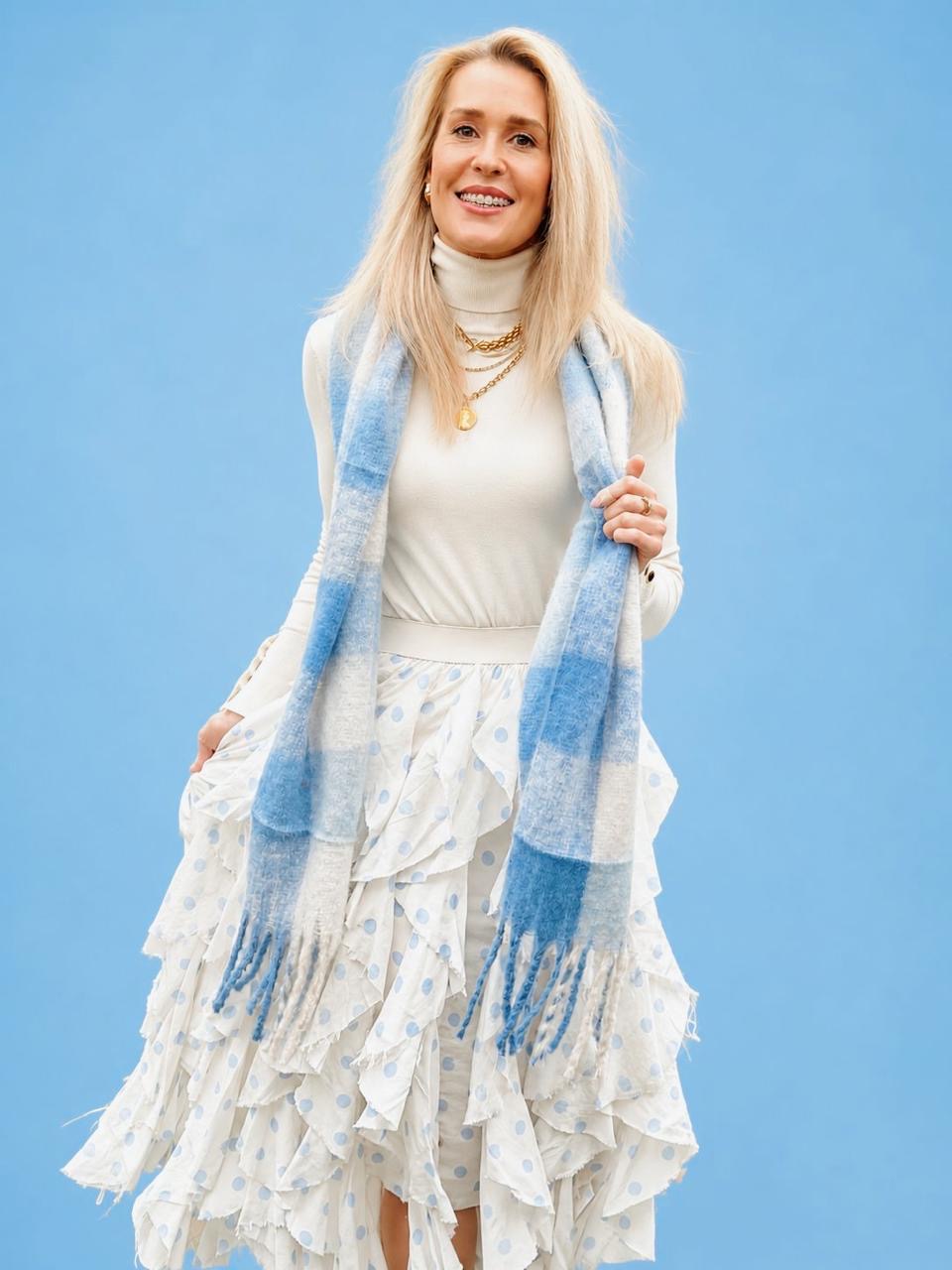 Funky Polka Skirt White