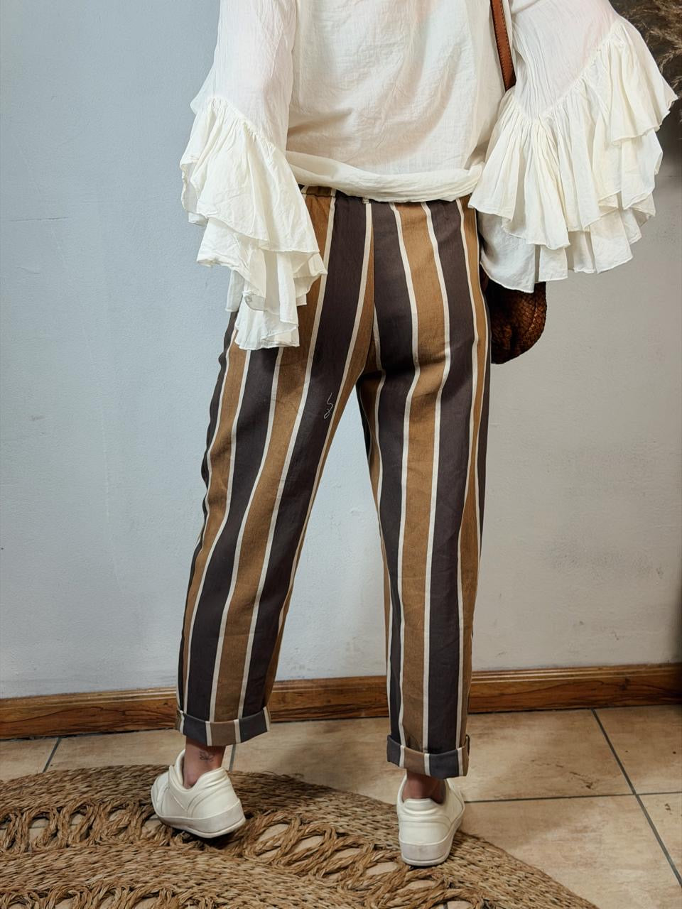 Stripe Pants Brown