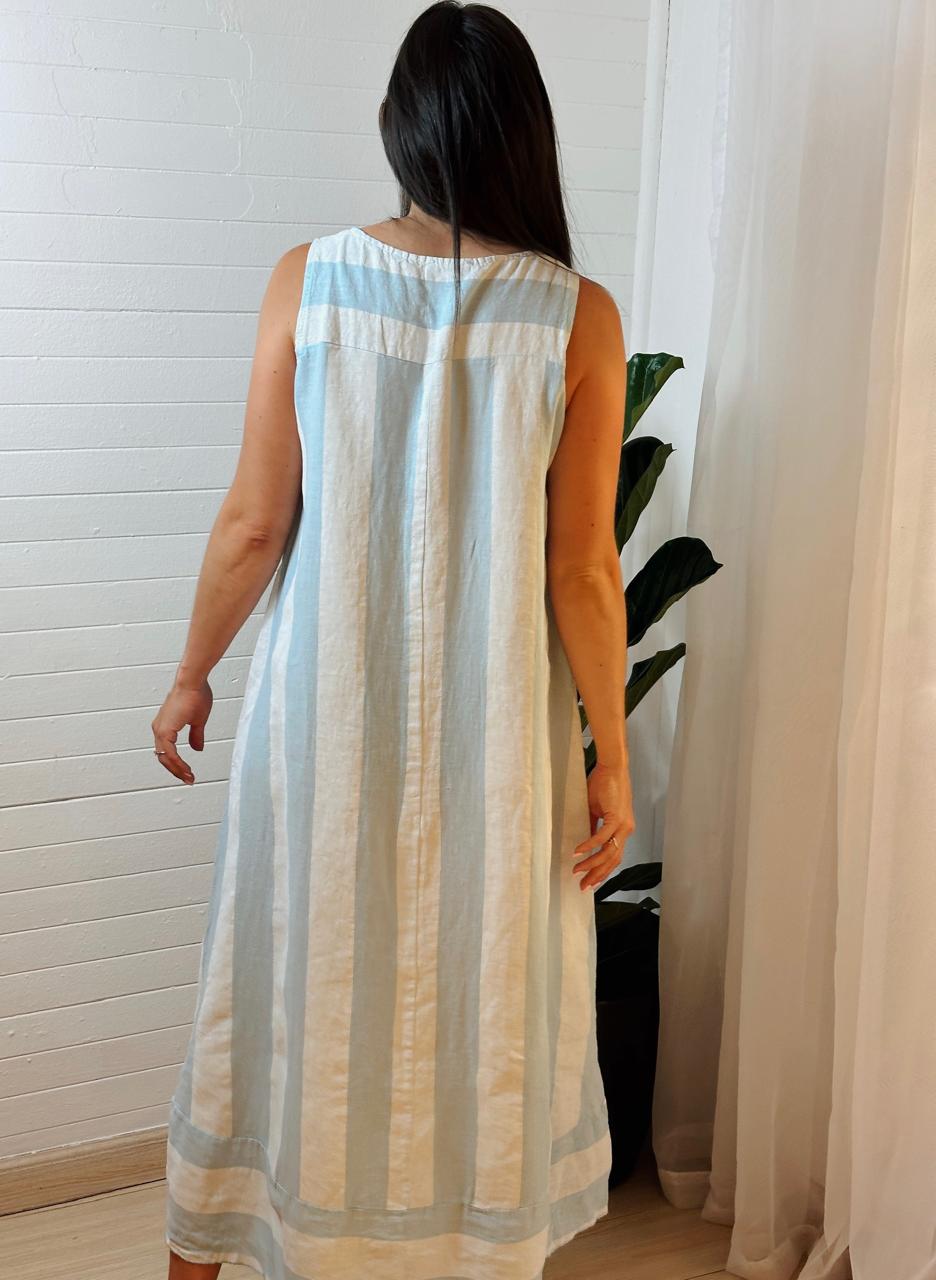 Stripe linen dress