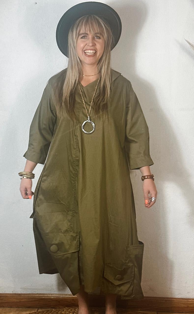 Lottie Dress Olive