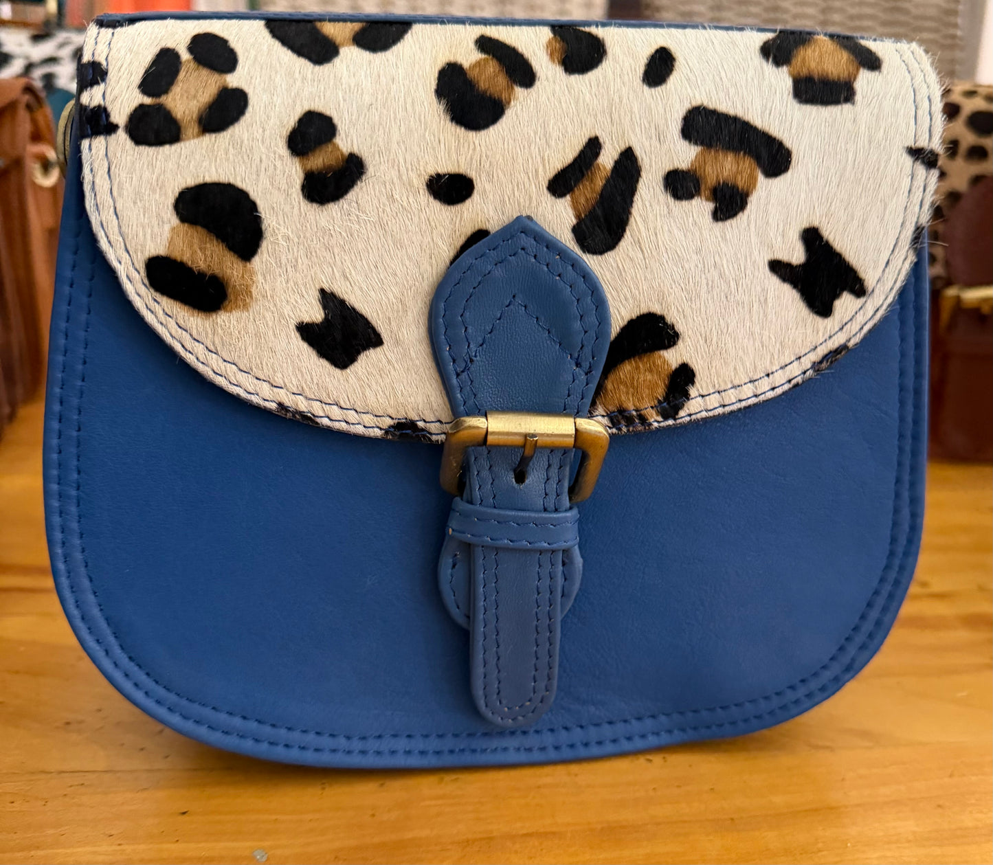 Leopardi blue jane bag