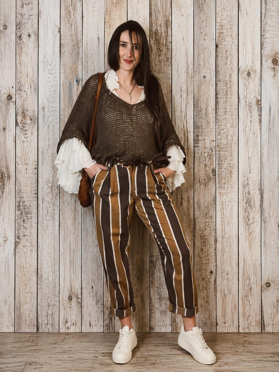 Stripe Pants Brown