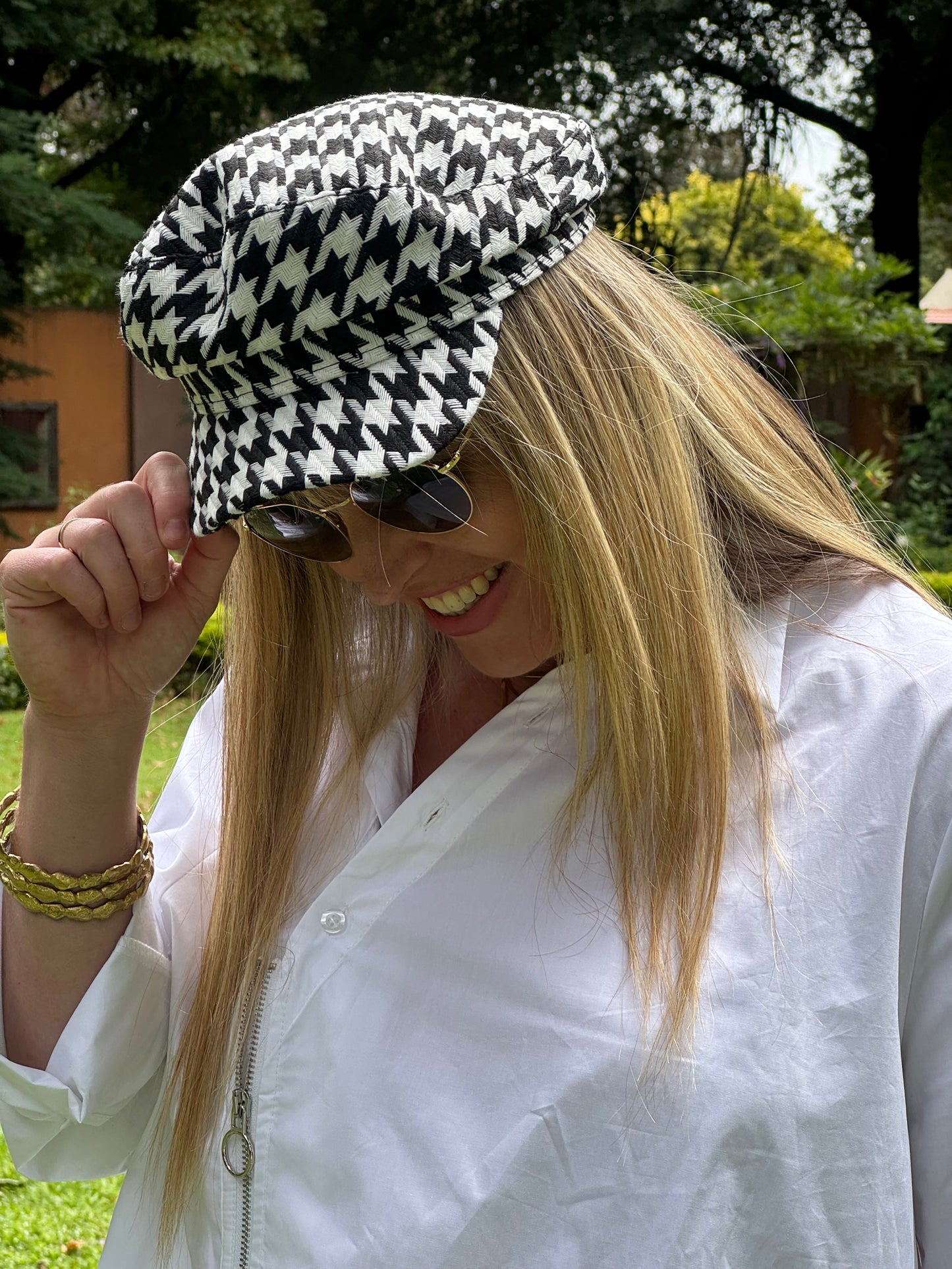 Gingham cap