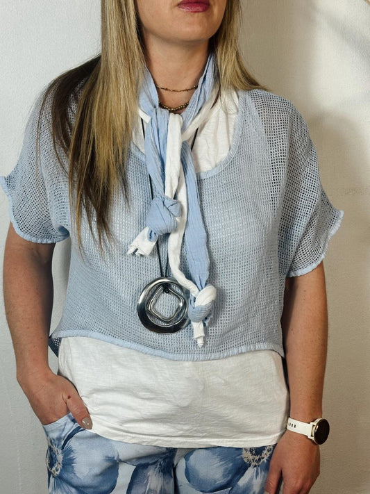 Reese Top Blue