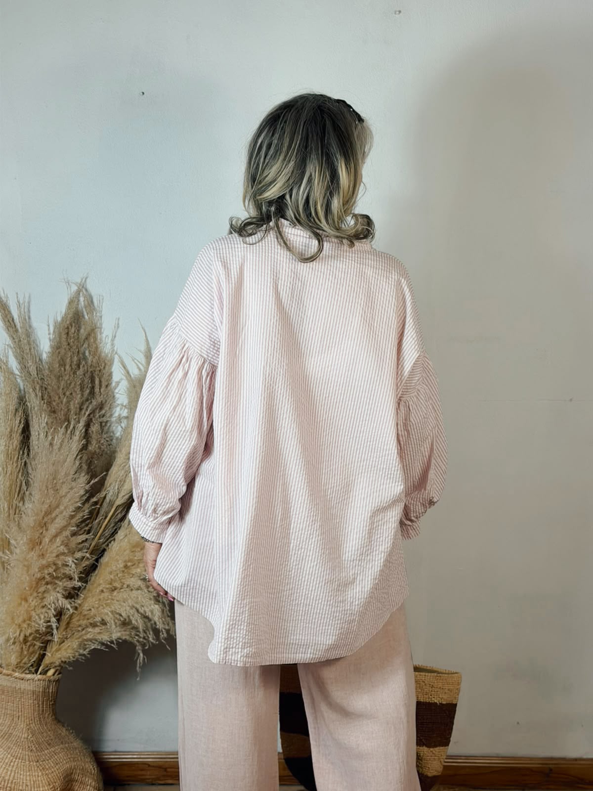 Verdi Stripe Top Pink