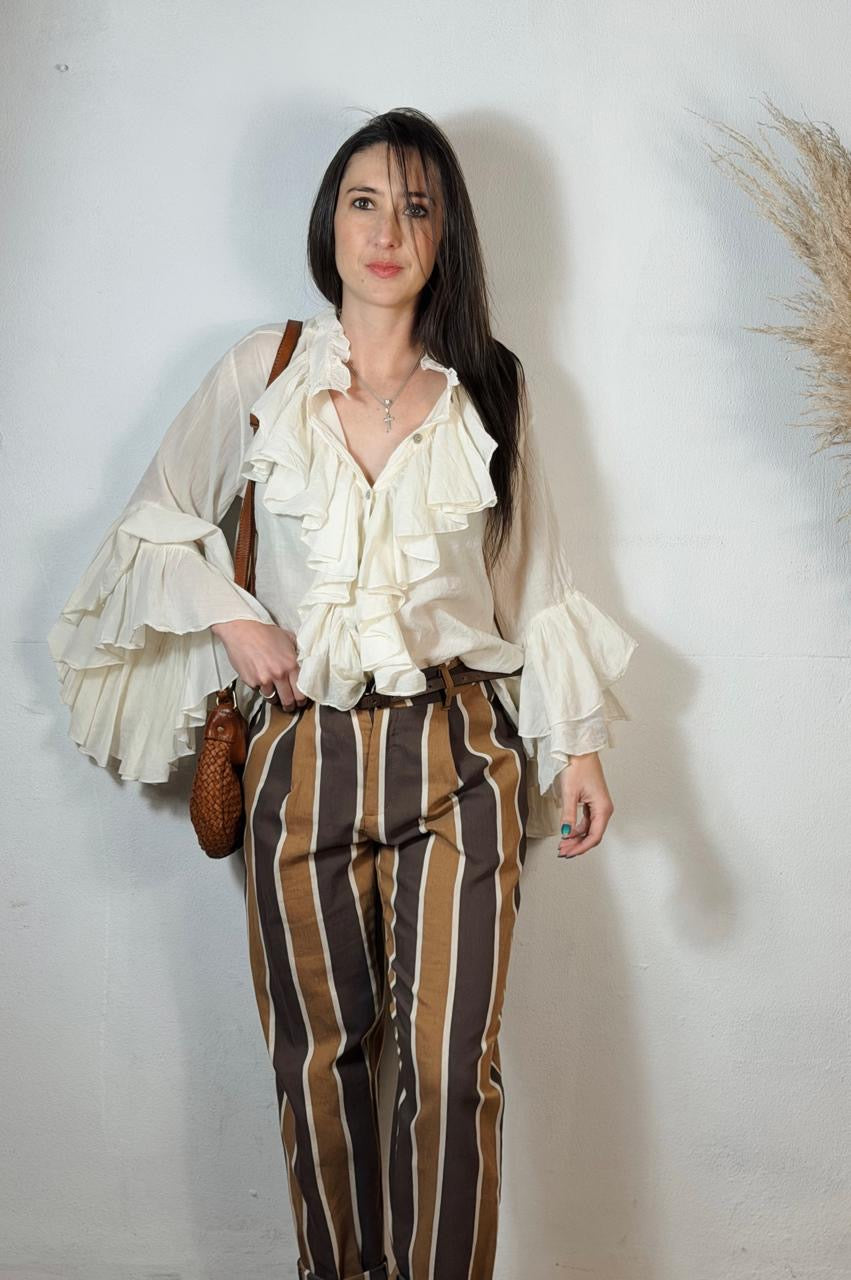 Stripe Pants Brown