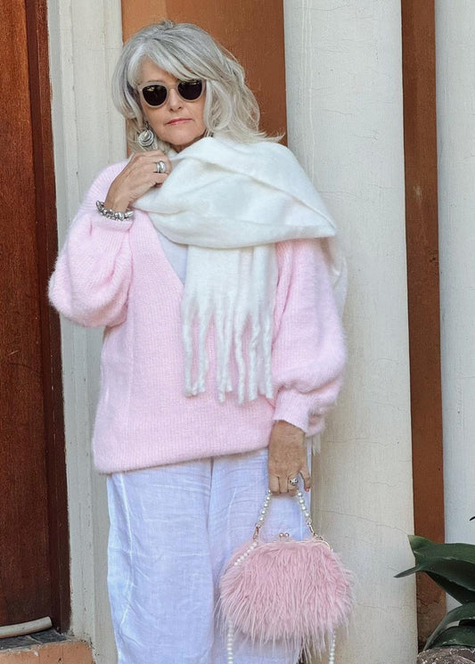Fluff plain scarf