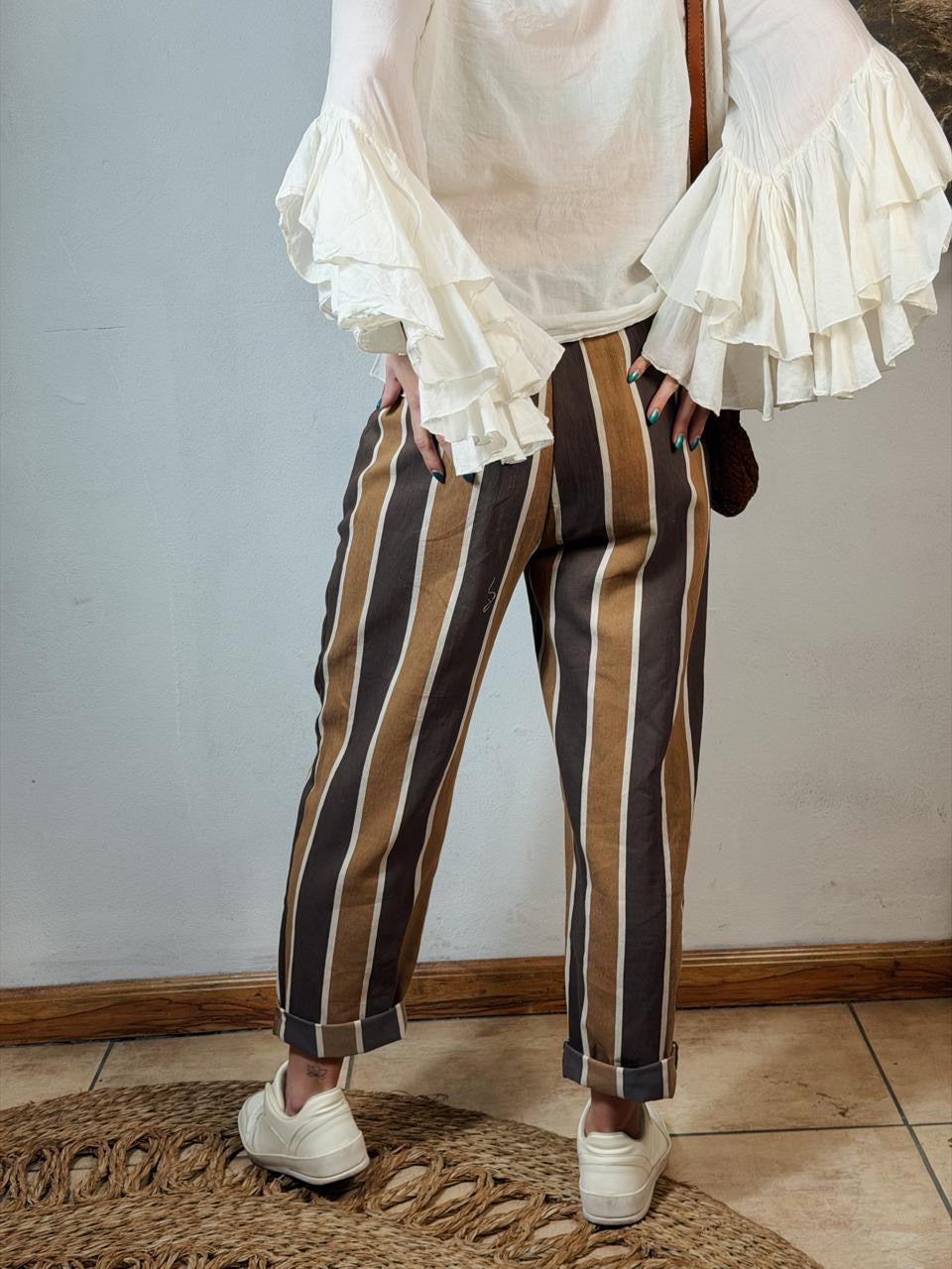 Stripe Pants Brown