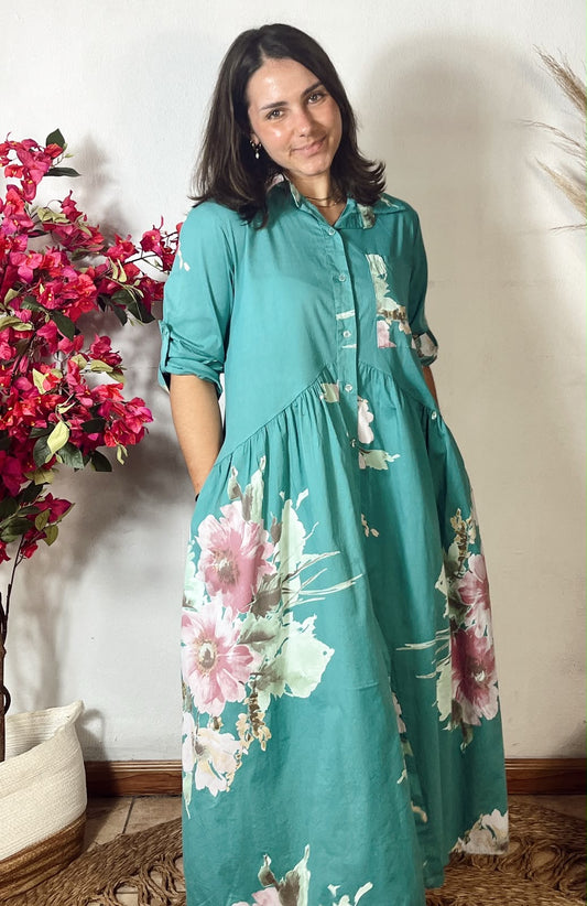 Winnie Dress Green