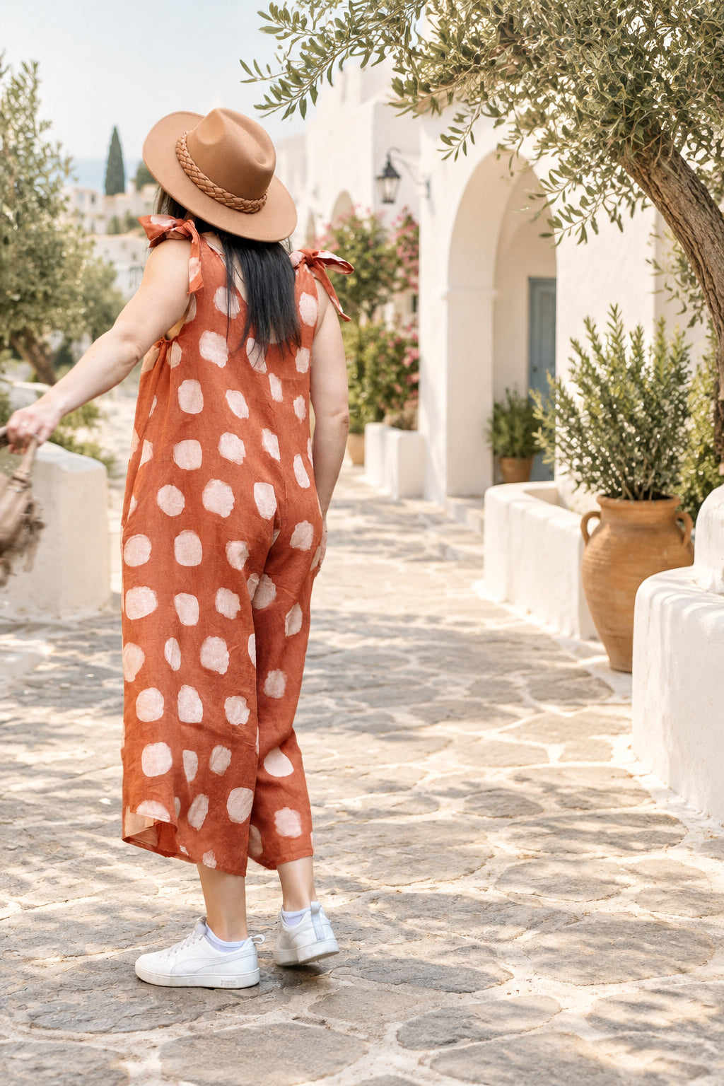 Polka Jumpsuit Rust