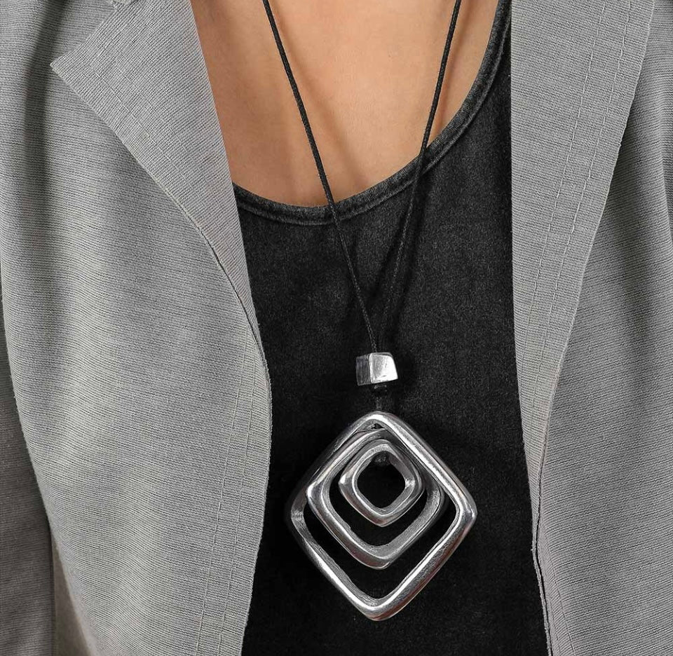 Three square pendant