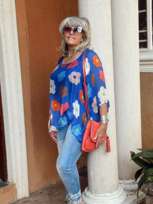 Daisy silk top