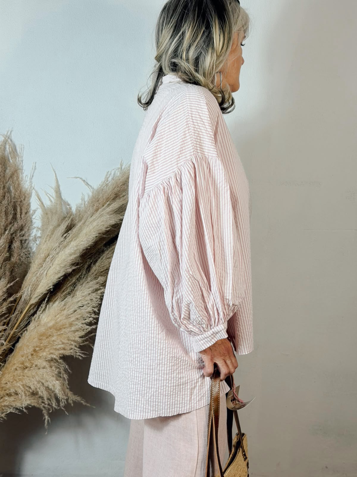 Verdi Stripe Top Pink