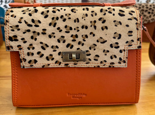 Leopard orange bag
