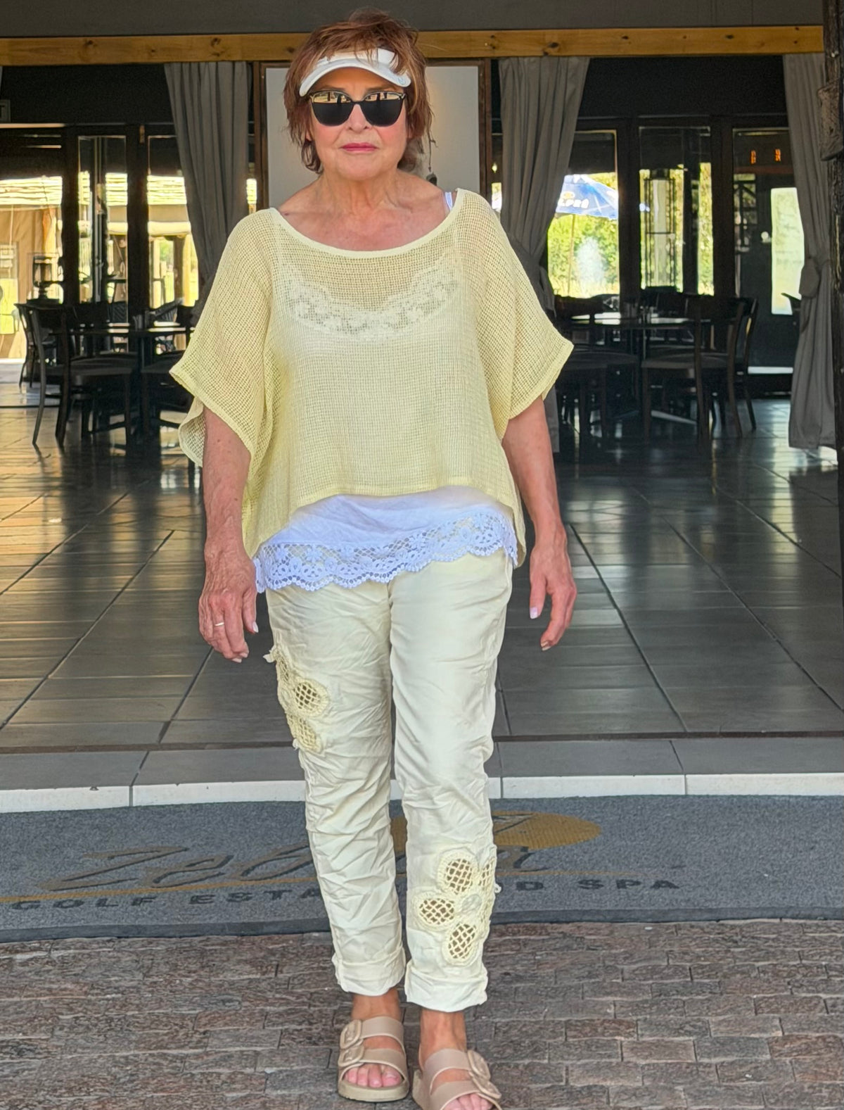 Embroided Magic Pants Yellow