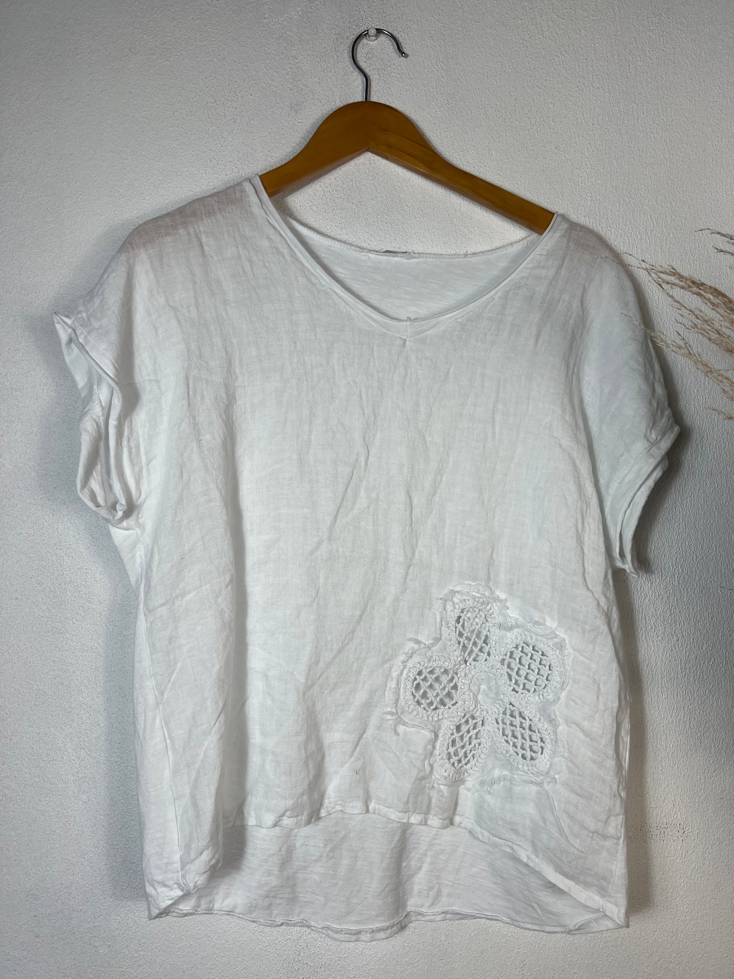 Embroided Top White