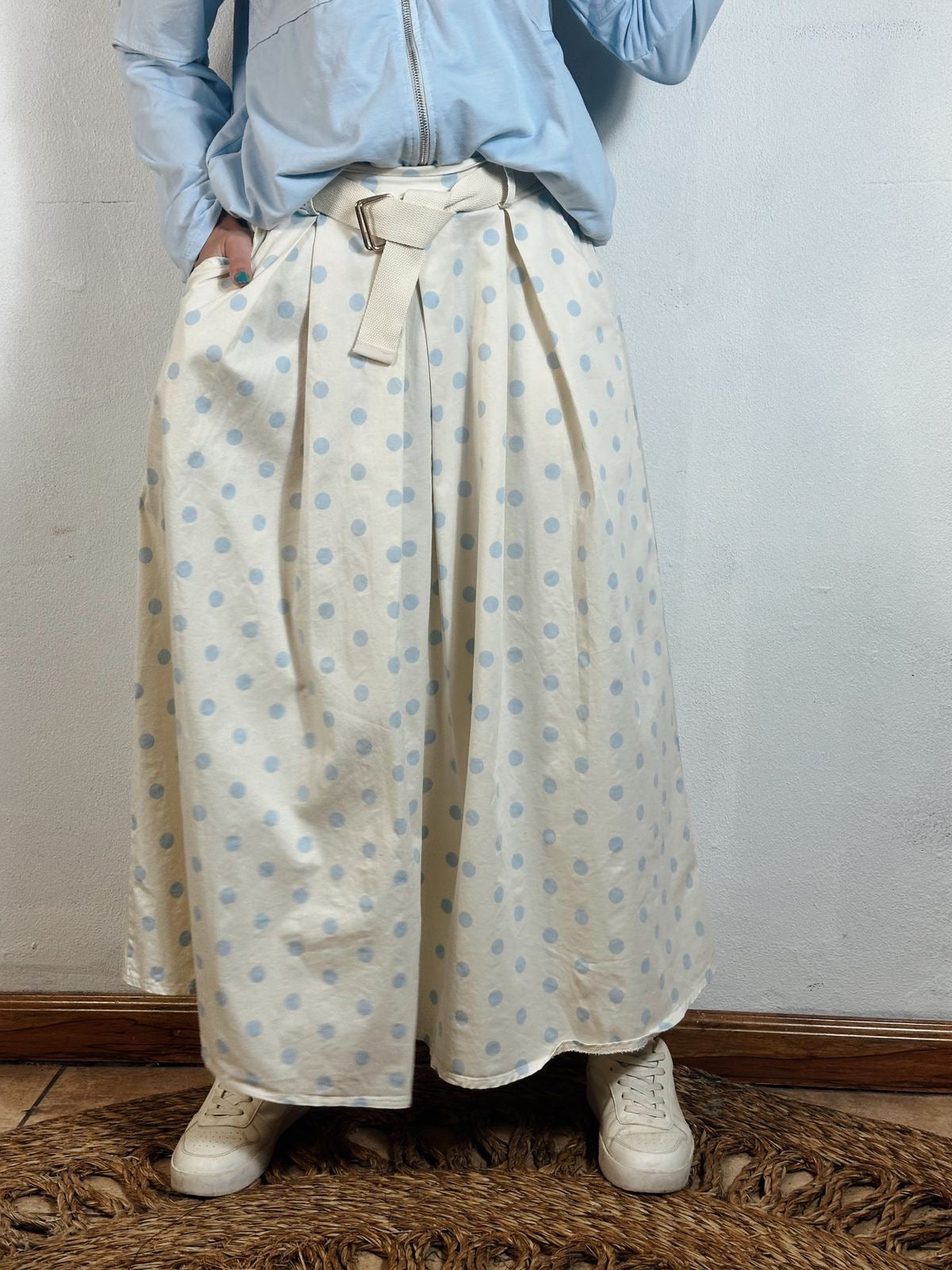Mandy Polka Skirt Beige