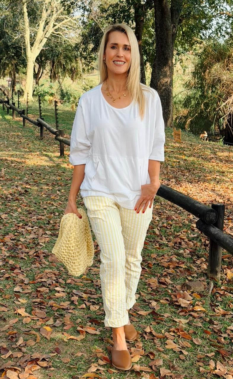 Stripe Magic Pants Yellow