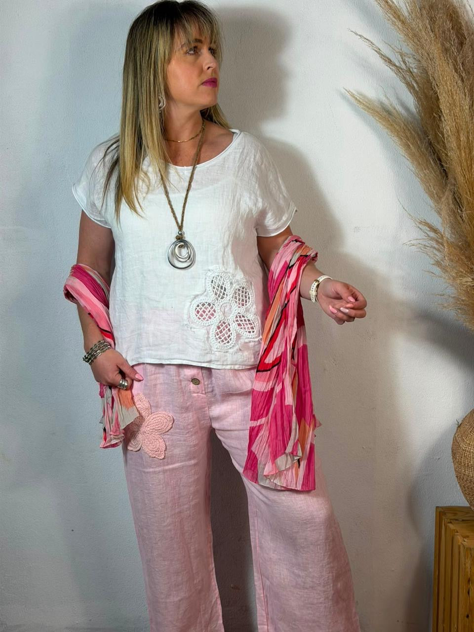 Embroided Top White