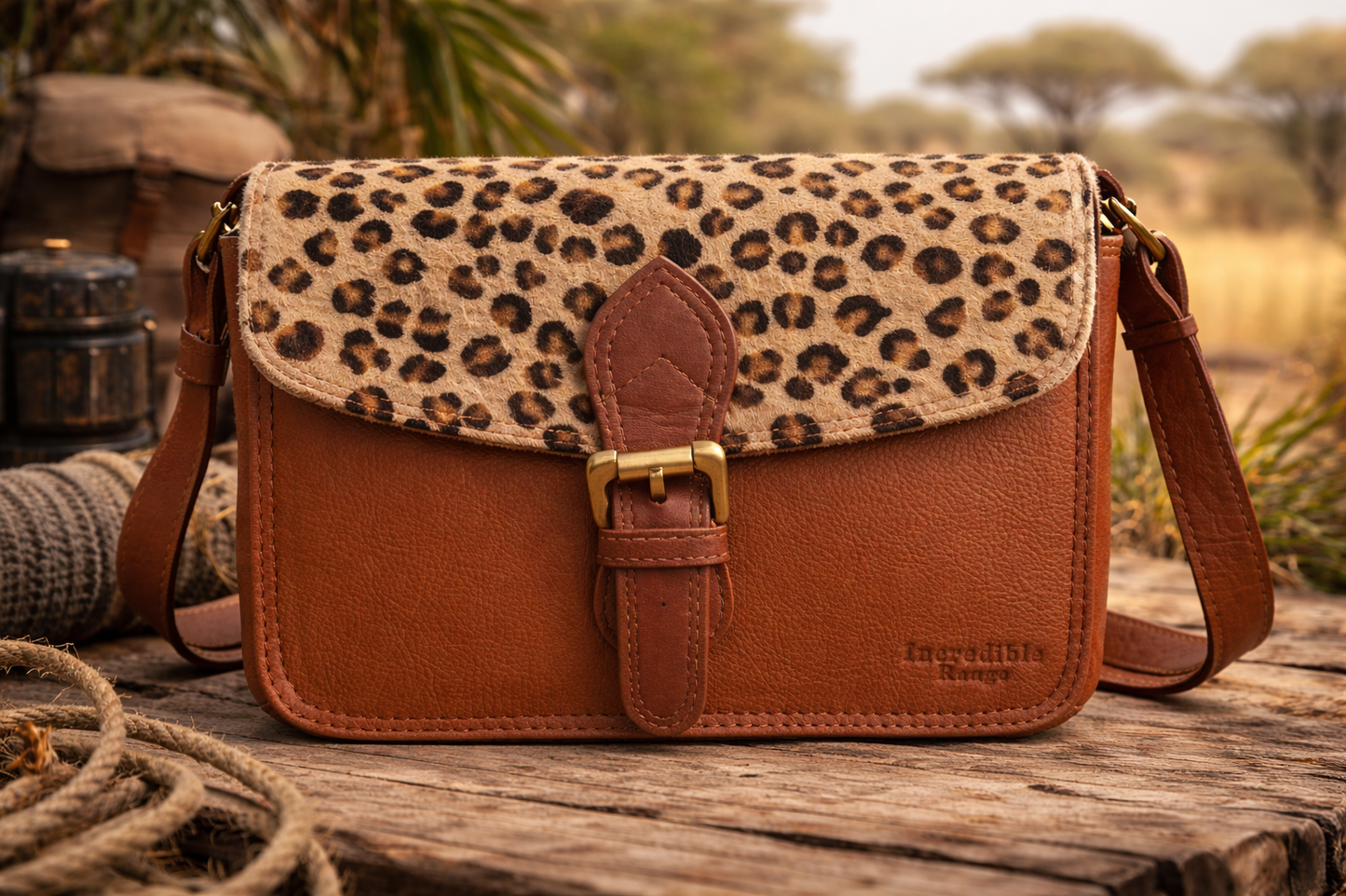 Leopard brown bag