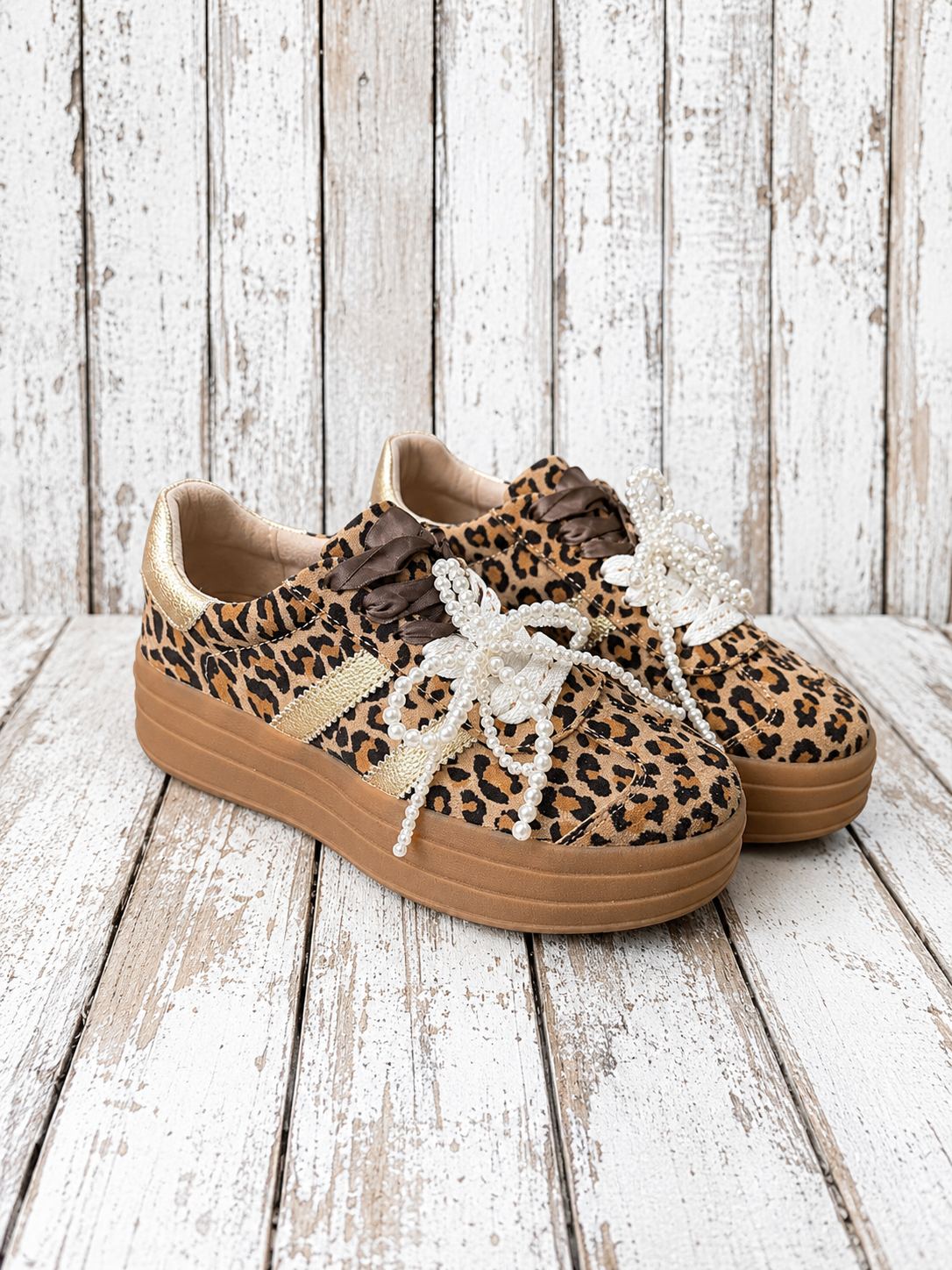 Bree julz shoe leopard and gold