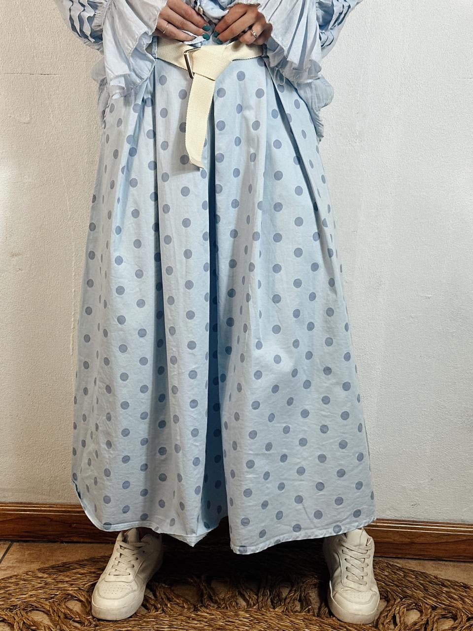 Mandy Polka Skirt Blue