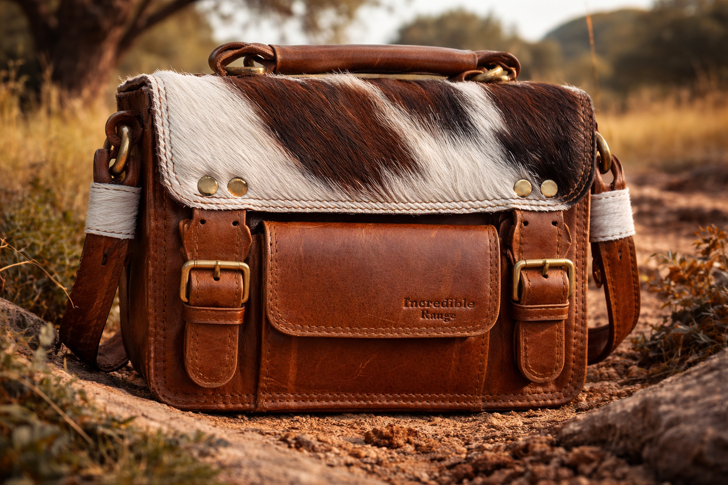 Cowprint brown bag