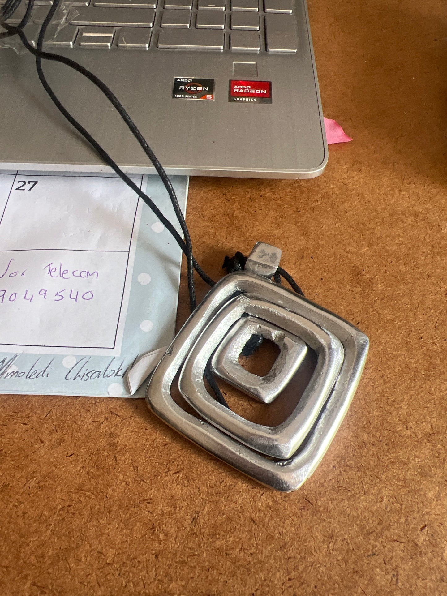 Three square pendant