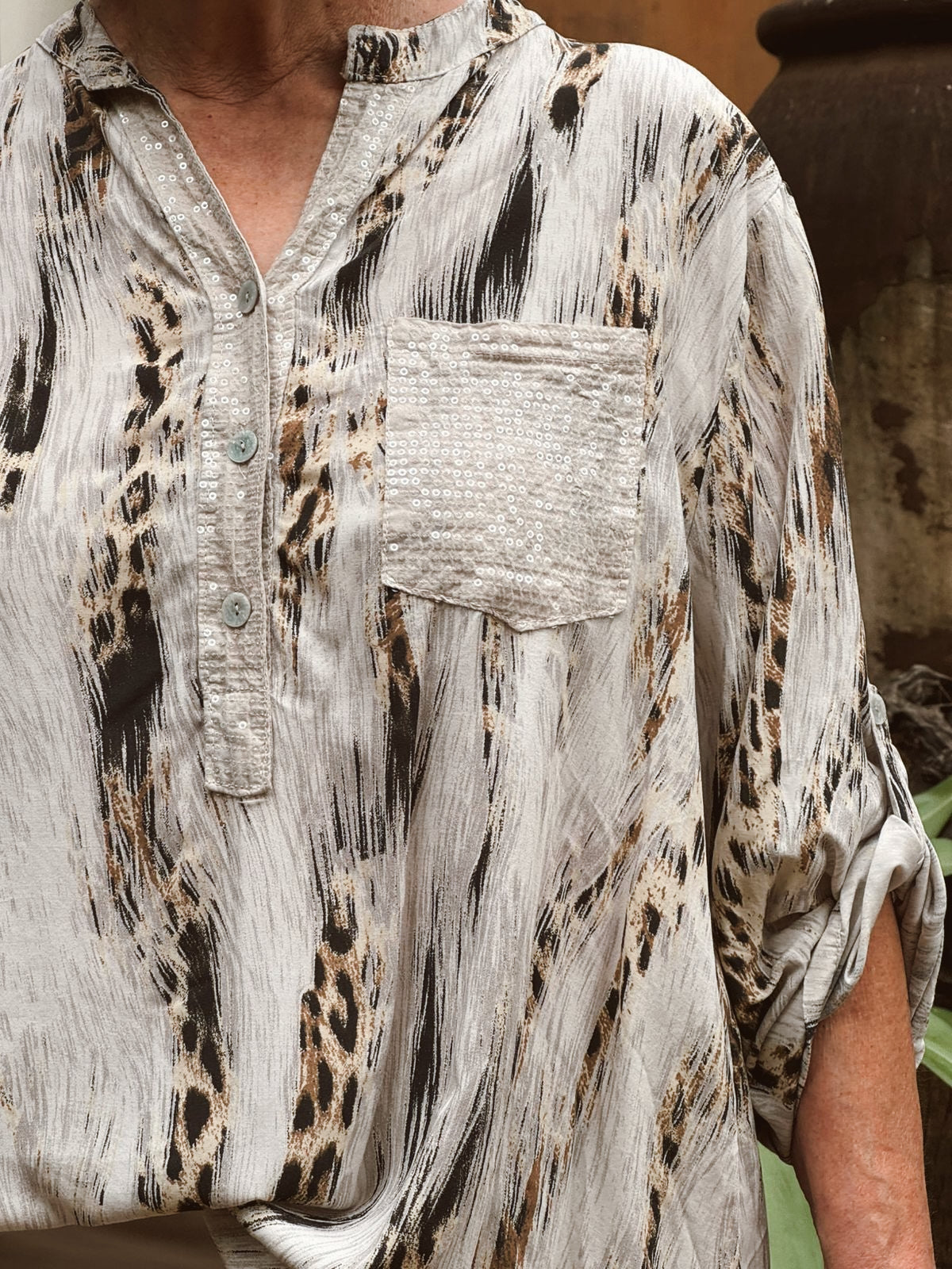 Fiona glitter pocket top