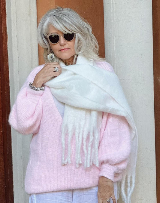 Fluff plain scarf