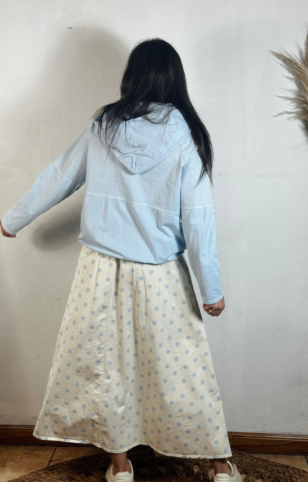 Mandy Polka Skirt Beige
