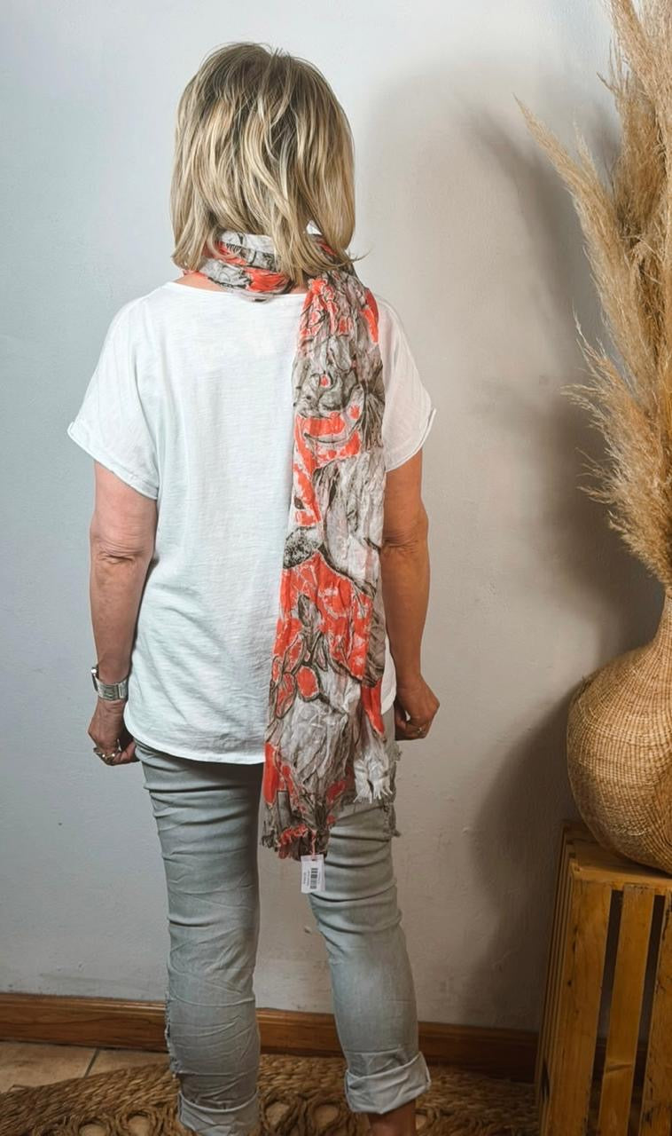 Embroided Top White