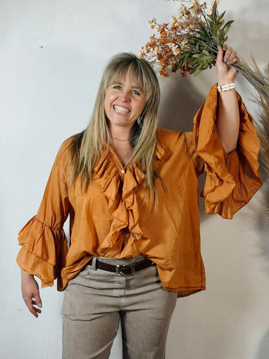 Frill Top Orange
