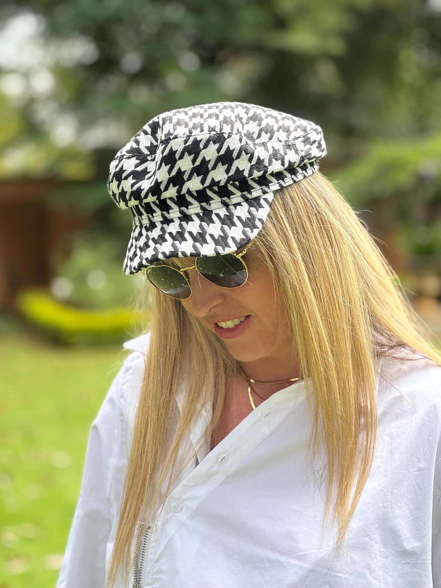 Gingham cap