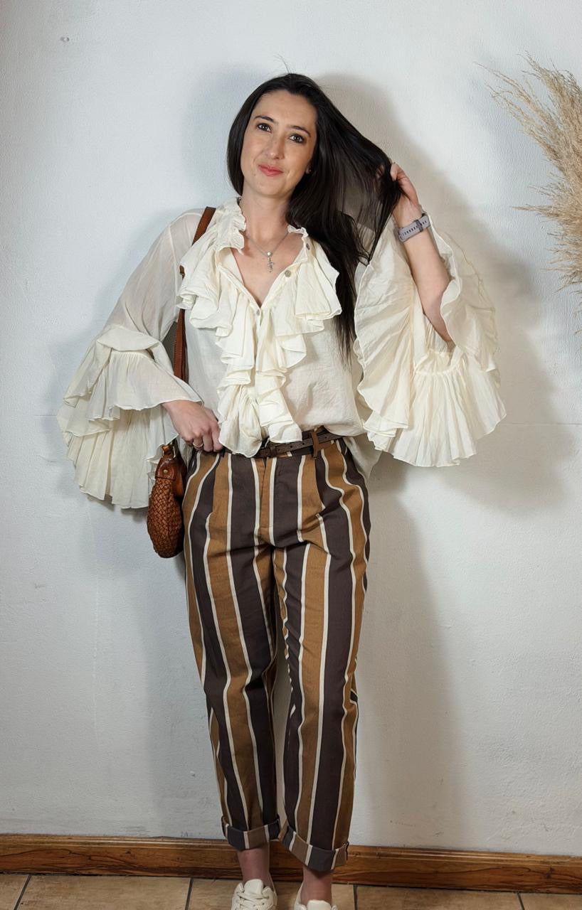 Stripe Pants Brown