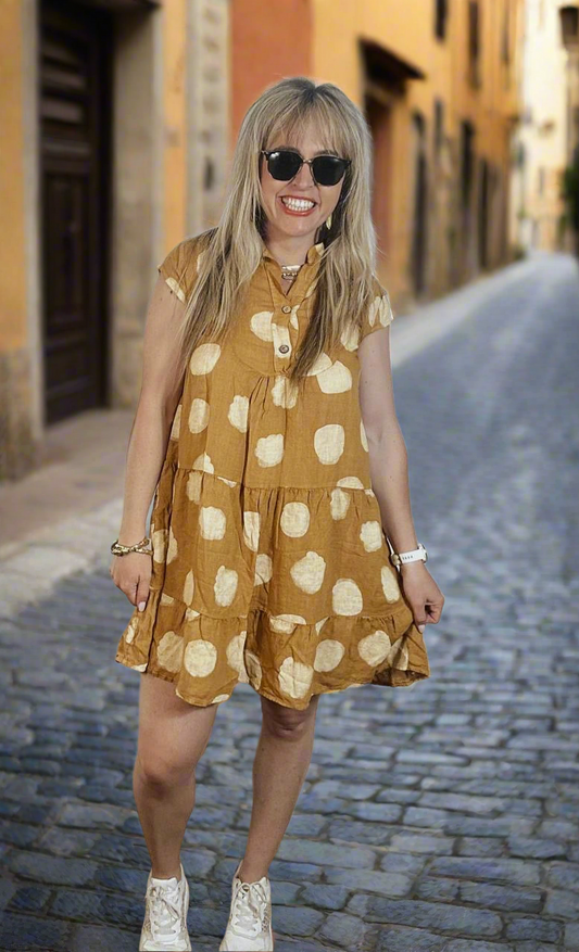 Polka Linen Dress