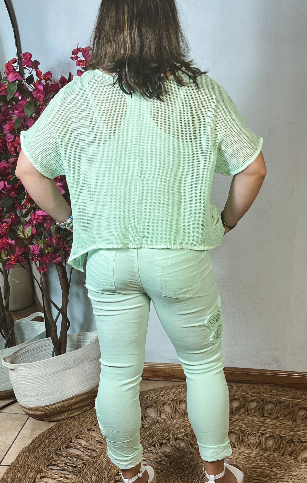 Embroided Magic Pants Mint