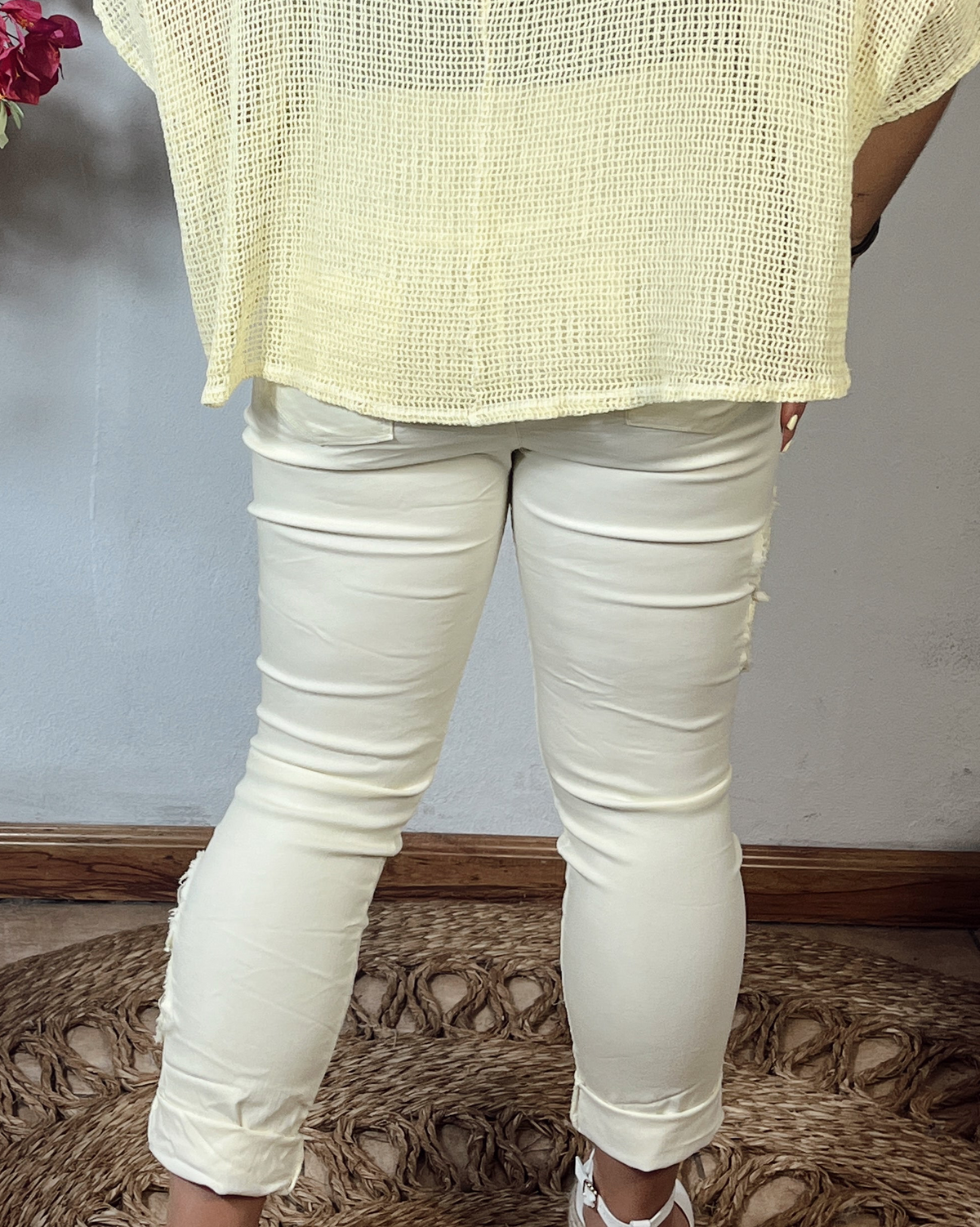 Embroided Magic Pants Yellow