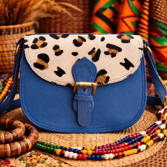 Leopardi blue jane bag