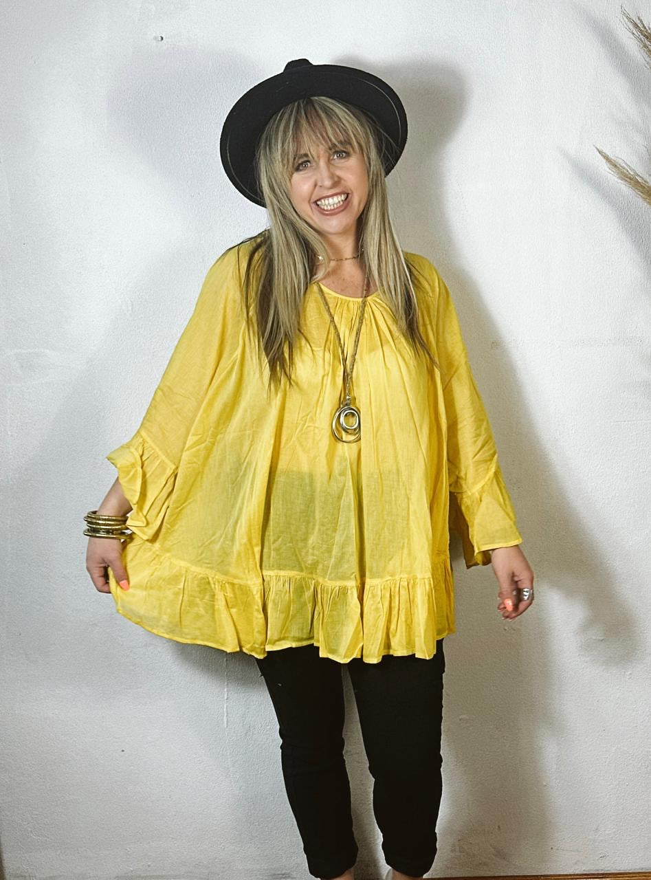 Yana Top Mustard