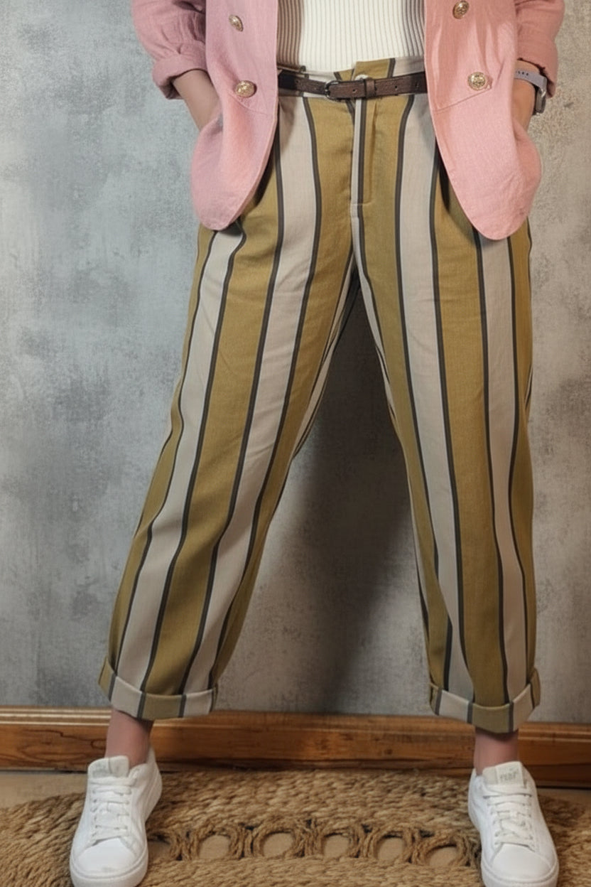Stripe Pants Mustard