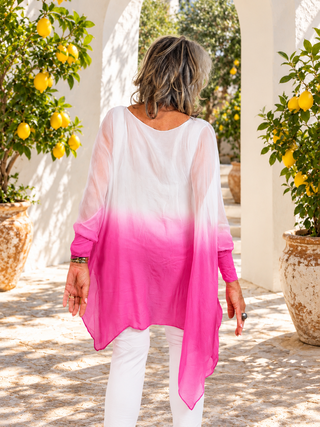 Sophie Silk Top Pink