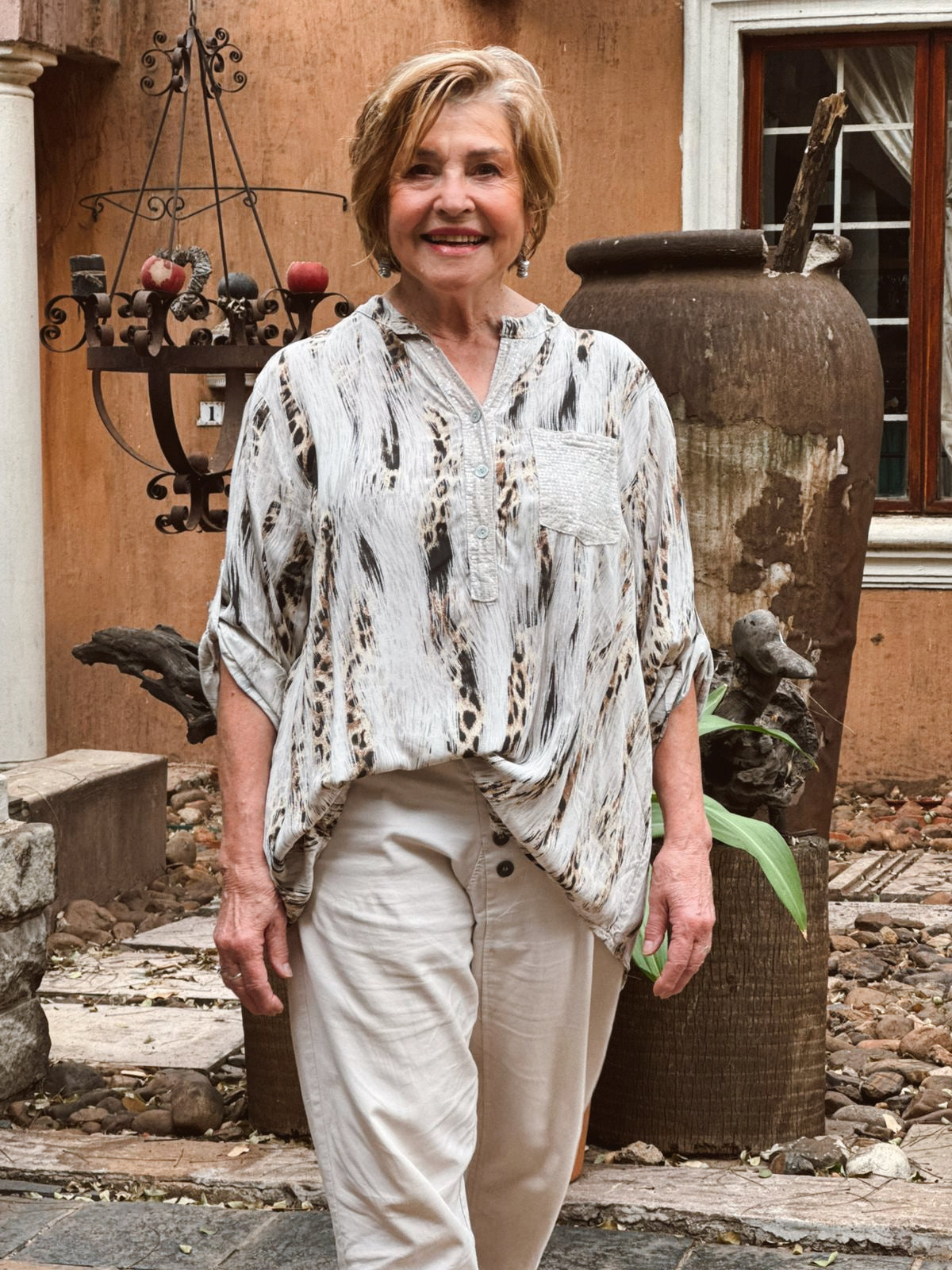 Fiona glitter pocket top