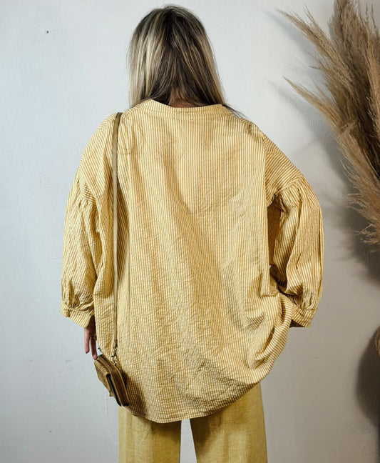 Verdi Stripe Top Yellow