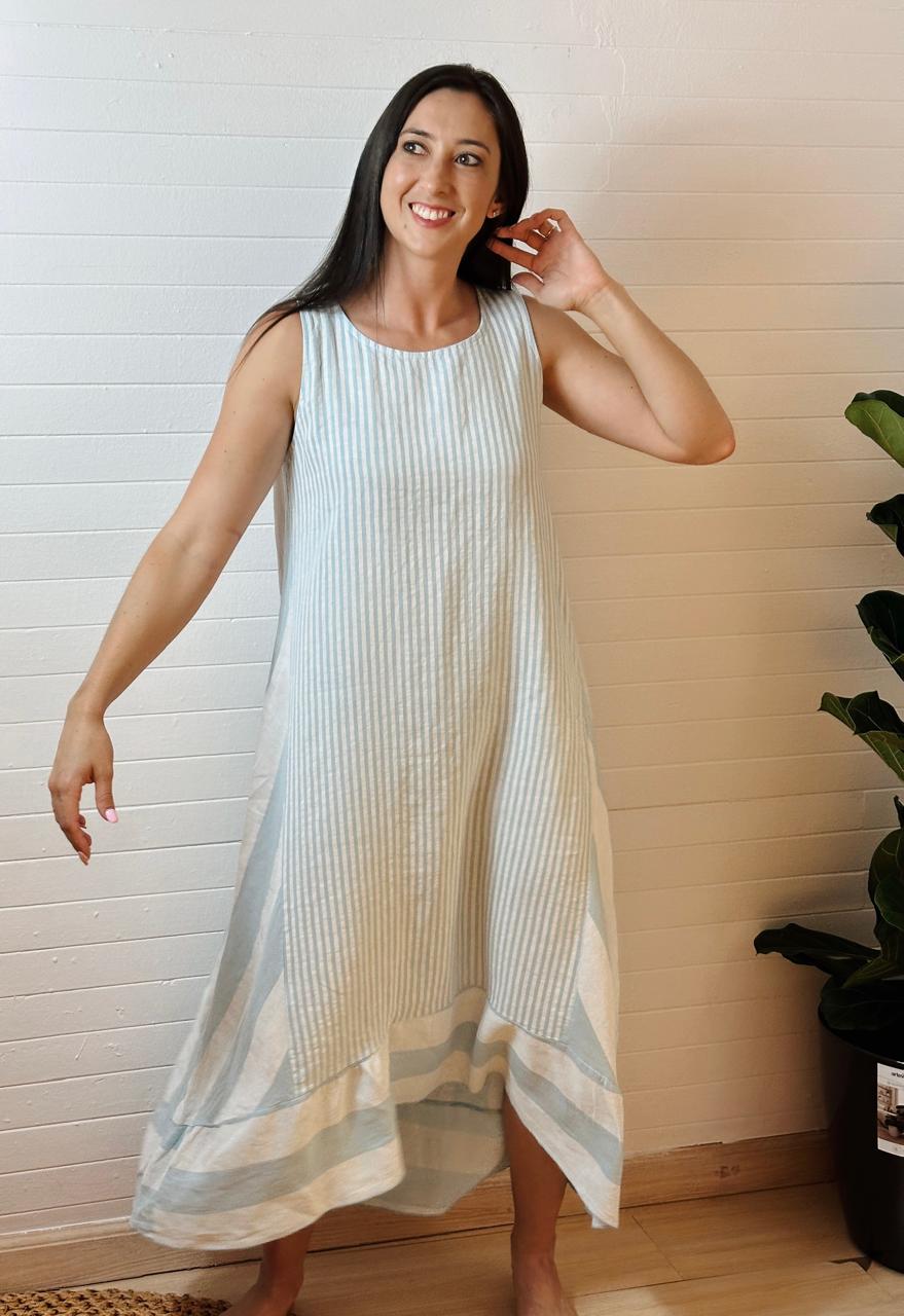 Stripe linen dress