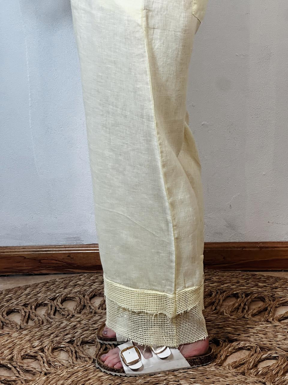 Della Linen Pants Yellow