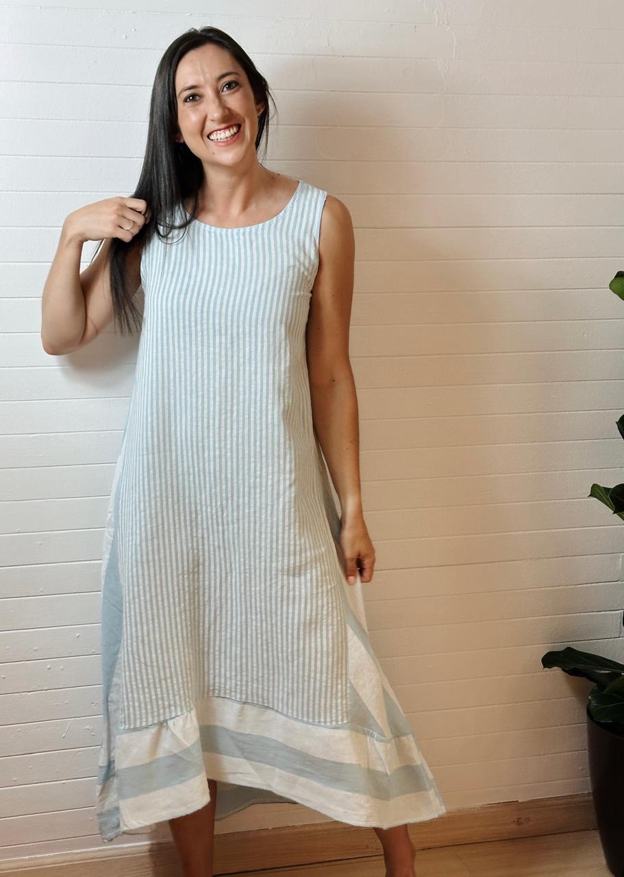 Stripe linen dress